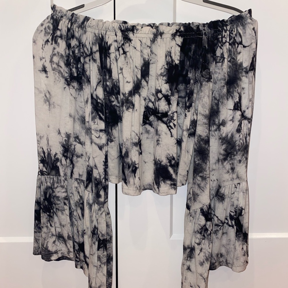 Off the shoulder bell sleeve top